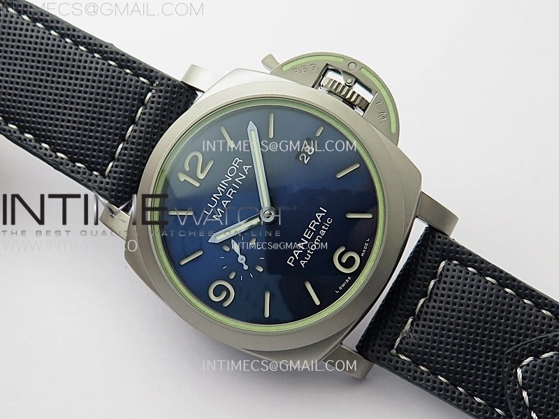 PAM1117 70 Years Ti Case TTF Best Edition Blue Dial on Blue Kevlar Composite Strap P.9010 Clone